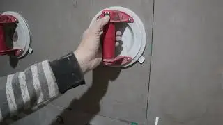 Комбинированная отделка санузла плиткой + крупный формат часть 2.