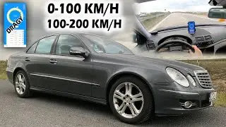 0-100, 100-200 KM/H MERCEDES E-KLASA W211 3.0 V6 DIESEL 224 KM - KONFRONTACJA, POMIAR OSIĄGÓW