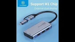 Hagibis M1 Docking Station   Usb C Adapter Hub   Dual Monitor Hub   Usb C Macbook   Docking Stations