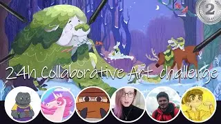 24h Collaborative Art challenge - Holly Jolly Paint-a-Thon 2021