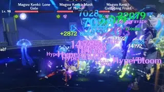 Hyperbloom Electro Traveler Team vs Three Kenki (Ft. Lag)