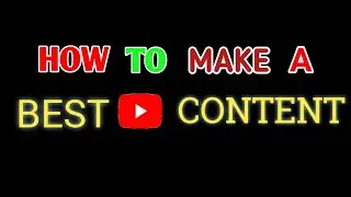How to make the Best content on YouTube || @Algrow