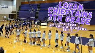 Logan Chieftains vs Gallia Academy 7th Grade Volleyball 9-7-2023 Set 2