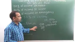 Use of percentage in financial planning# 50:30:20 rules for financial planning#need#wants#emergency