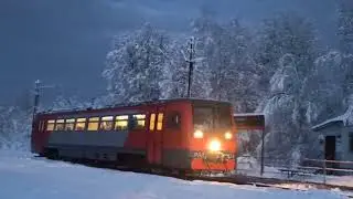 Прибытие Рельсового Автобуса РА2 на станцию Рязановка