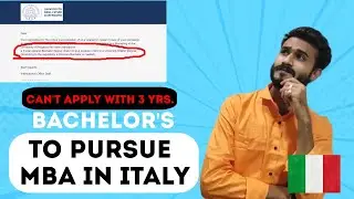 Some Italian Uni accepting 3 Yrs. bachelor for MBA program 2024