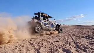 Polaris razor jump in sand dunes Vegas