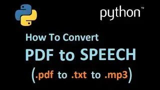 Python Program to convert PDF to SPEECH (Audio or .mp3 file) - with Visualized Program Process Flow