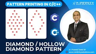 Pattern Printing in C/C++ | Session 18 |  Diamond Pattern | Hollow Diamond Pattern Printing