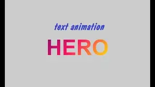 Hero text animation using pure CSS