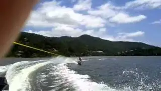 Chris wakeboarding