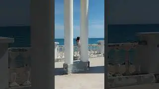 набережная Евпатории.Мы с ребенком отдыхаем.