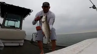 speckled trout fishing (north jetty is on fire) Galveston fishing