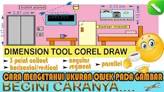 TEKNIK & TOOL DASAR CORELDRAW PART  09 | FUNGSI DAN CARA PENGGUNAAN DIMENSION TOOL