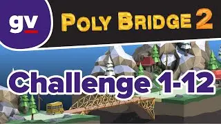 Poly Bridge 2 - Challenge 1-12 Rock Rest - Walkthrough