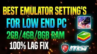 Free Fire Bluestacks lag fix I How to fix lag in emulator I Bluestacks 5 settings for low end pc
