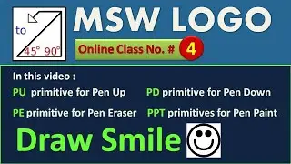 Drawing with MSW Logo, pu pd pe ppt Commands and How save your drawing from MSW Logo as picture file