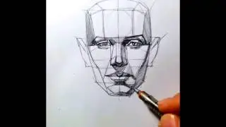 Drawing Portrait Planes front view, 1 minute
