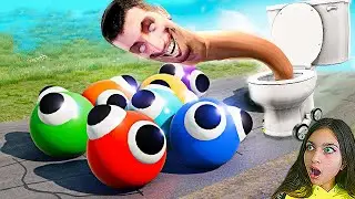 😱 ЛУКИСЫ СМЫЛИ СКИБИДИ ТУАЛЕТ В РЕАЛЬНОЙ ЖИЗНИ РАДУЖНЫЕ ДРУЗЬЯ 2 Говорящий котёнок ВАЛЕРИШКА