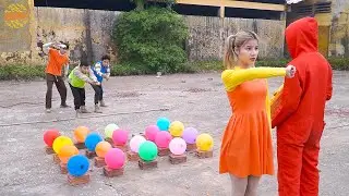 Banana TV : Color Brotherhood Green Light And Red Light SQUID GAME Balloons Games In The Park