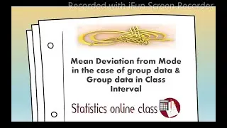 HOW TO calculate Mean Deviation from Mode in the case of group data & Group data in Class Interval
