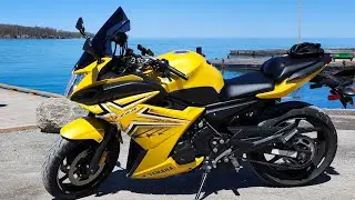 Yamaha FZ6R rear brake fluid flush