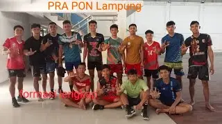 latihan perdana tim Putra Pra pon lampung.gor Smano Lampung