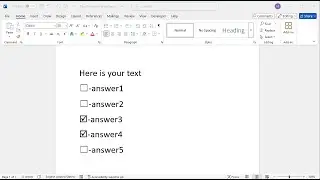 How to create a fillable form in word with checkbox