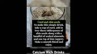 Calcium Rich Drinks-Drinks for Calcium #calciumdrinks #calciam #shorts #ytshorts