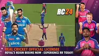 Official IPL Teams Gameplay- MI vs RR - Mumbai Indians vs Rajasthan Royals Real Cricket 24 Rcpl 2024