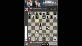 Game 10 | Magnus Carlsen Vs Ian Nepomniachtchi Fide world chess championship 2021