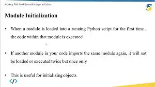 3  Working With Modules and Packages in Python   Part 2 Module Initialization