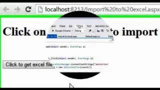 asp.net button to import sql data to excel sheet.