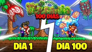 PASSEI 100 DIAS SÓ USANDO A MÃO NO TERRARIA!