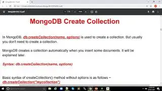 Create Collection In Mongodb
