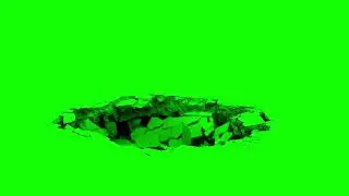 Crack Ground Collapse Green Screen Animation Background