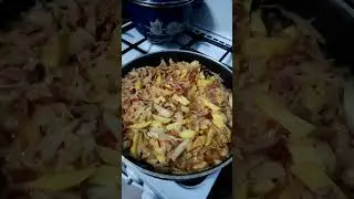 Жизнь в деревне.Наш ужин.Солянка по деревенски.Очень вкусно!