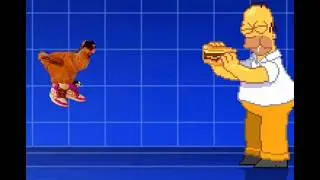 Mugen: Homer Simpson arcade gameplay