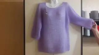 Джемпер из мохера на шелке.