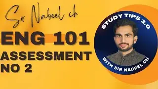 eng 101 assignment No 2solution @studytips3.0 #sirnabeelch #eng101