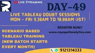 Day 49 Tableau Daily Live Doubts Session