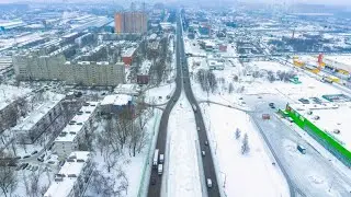 April 14, 2022. Moscow, snow, Warsaw highway.