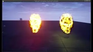 UE4 Niagara Heads Burning