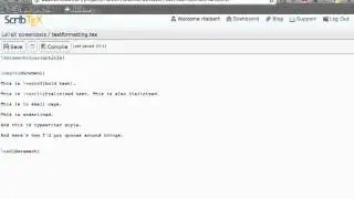 Text formatting in LaTeX