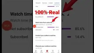 Watch time from subscribers 