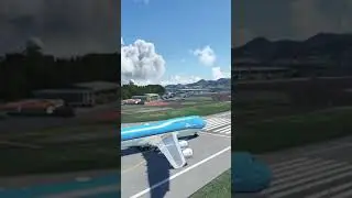 klm 747 taking off from Saint Maarten 😍 remember this epic #shorts #youtubeshorts #aeroplane