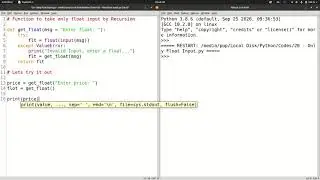 How to take only FLOAT input in Python | Recursion