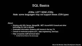 SQL Basics: How To Use A LEFT SEMI JOIN and Why