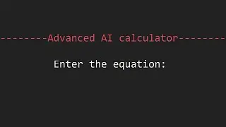 Advanced AI calculator