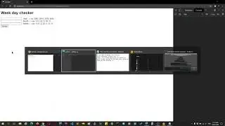 HTML CSS and JavaScript , get week day mini application, front-end development.